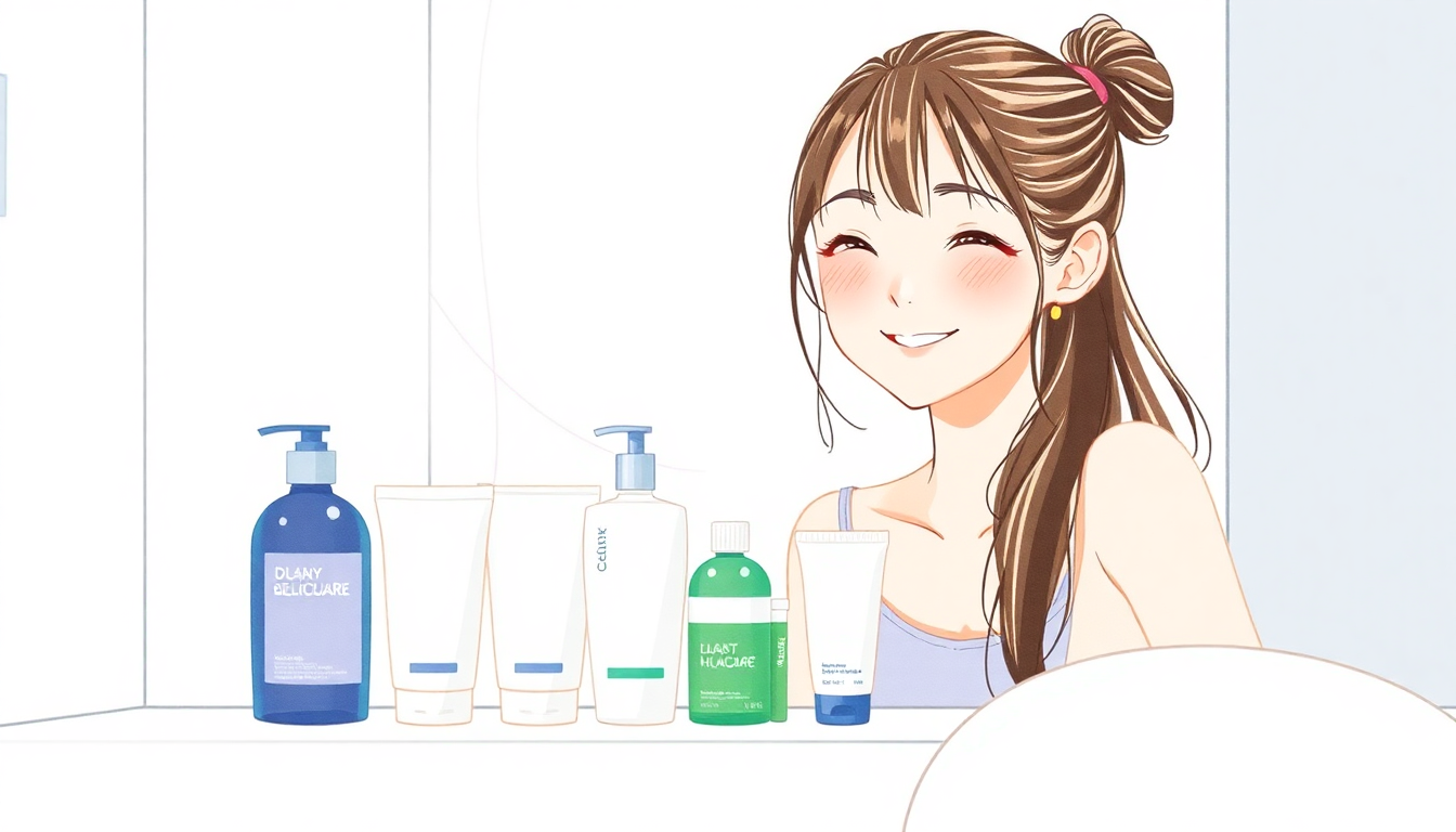 夏の美容ケア5選のイメージイラスト